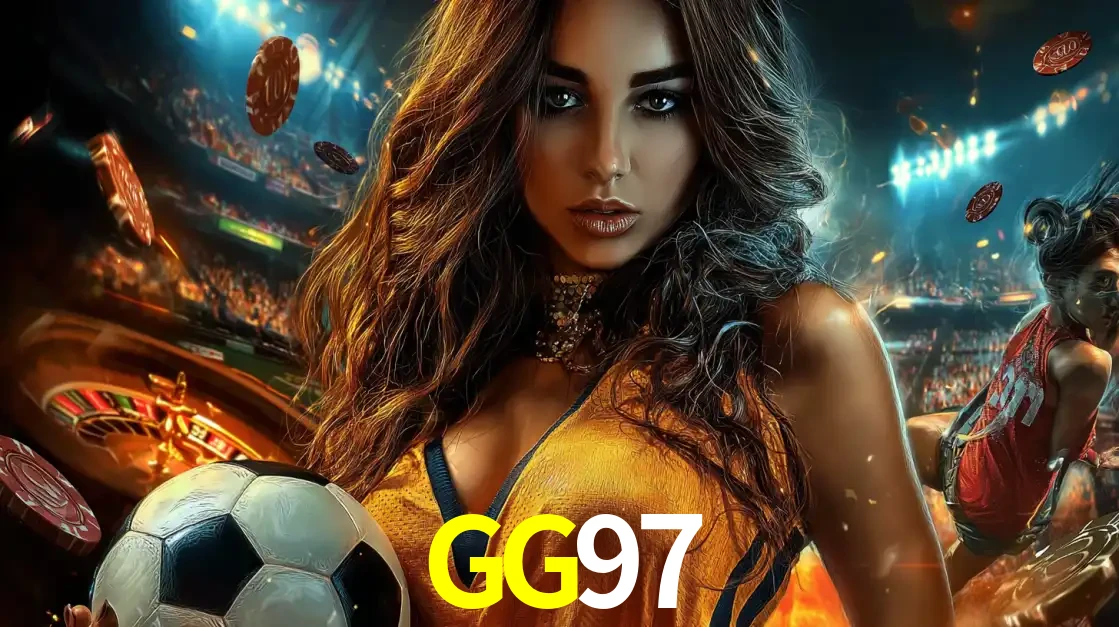 Mulher segurando uma bola de futebol em uma montagem que mistura a paixão esportiva com a emoção da roleta de cassino, tudo disponível na plataforma GG97.